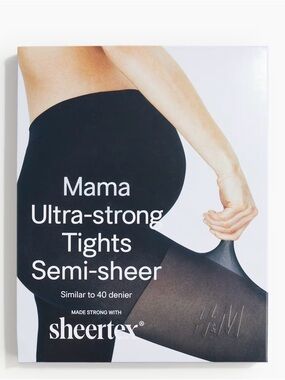 H&M Mama Ultra-Strong Semi-Sheer Tights - Black